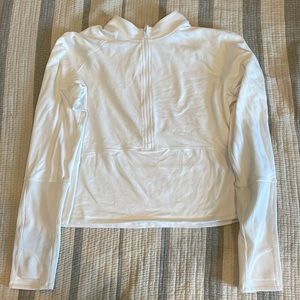 white cropped lulu lemon jacket